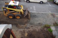 Removing the roadbase from the footpath